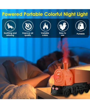 Essential Oil Diffuser 300ml - Train Humidifier with Timer 2 Spray Modes & Remote for Bedroom & Home Office Decor - Perfect Birthday Gift (Orange - Buy Online on GoSupps.com