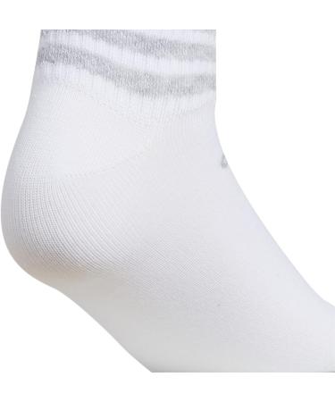adidas Women's 3-Stripe Low Cut Socks 3-Pack - White/Cool Light Heather/Clear Onix Grey - Medium - Buy Online on GoSupps.com