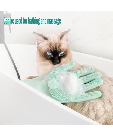 XFly Pet Grooming Gloves & Nursing Shoes for Cats - Silicone Brush Hangable Design for Bathing & Massaging Dogs & Cats (Green) - Shop Now! - Buy Online on GoSupps.com