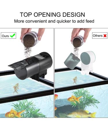 Tropinova Automatic Fish Feeder - Moisture-Proof Food Dispenser for Aquarium & Turtle Tank - Buy Online on GoSupps.com