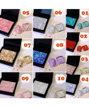 10 Color LED Gel Glitter Sequins Soak Off UV Solid Glitter Glue Solid Glitter Sequins Gel Nail Polish Elf Mermaid Gel(08) Style08 - Buy Online on GoSupps.com