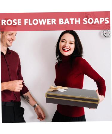 minkissy 12 Rose Soap Valentines Valentines Plushie Rose Flower Bath Soap Box with Bear Christmas Sto Rose Petal Soap Floral Scented Bath Soap Rose Bath Soap - Buy Online on GoSupps.com