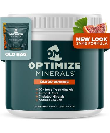 Optimize Minerals Multi Mineral Daily Formula Magnesium, Electrolytes & Trace Mineral Supplement Powder - Gluten Free Vitamins Drink for Optimal Wellness - Blood Orange, 30 Servings - Buy Online on GoSupps.com