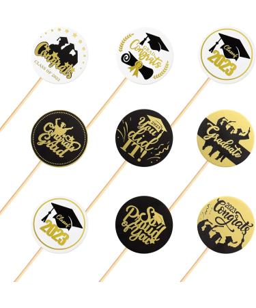 Ercadio 24 Pack 2023 Congrat Grad Cupcake Toppers 2023 Congrats Grad Cupcake Picks Graduation Cupcake Toppers You Did It So Proud of You Cake Toppers for Graduation Theme Party Cake Decors Supplies B-round Grad - Buy Online on GoSupps.com