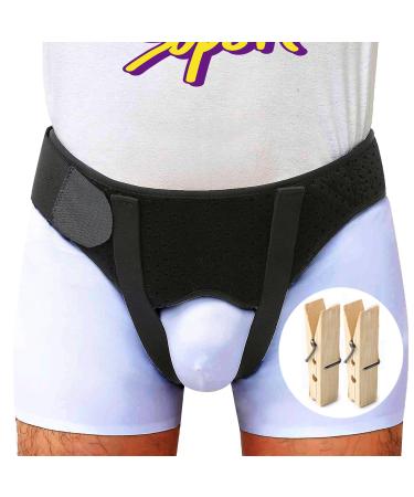 Hernia Belt for men inguinal Hernia Belts for Single/double Inguinal hernia or sports hernia Hernia Belts with 2 Removable Compression Pads Effective Support and Comfort - Adjustable Waist Strap Hernia Belt (Large)