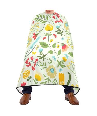 Waterproof Barber Cape -summer flowerpattern Cheetah Haircut Bib for Men Unisex Hair Cutting Cape(8rp1a)