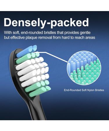 Replacement Toothbrush Heads for AquaSonic Black Series & Vibe Series - Pack of 10 | Compatible with Duo Series Pro & Black Series Pro - Optimal Cleaning Solutions - Buy Online on GoSupps.com