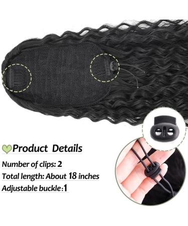 Ponytail Extensions Long Kinky Curly Ponytail Extension 26inch Afro Synthetic Drawstring Ponytail Extensions Curly Fake Hair Pony tail for Black Women for Women (Color : 1B Size : 26inches) 26inches 1B - Buy Online on GoSupps.com