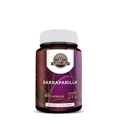 HerbEra Earth's Love - Sarsaparilla 60 Capsules, 500 mg, Sarsaparilla (Hemidesmus indicus) Dried Root (60 Capsules)