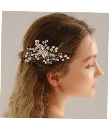 Ipetboom Bridal Pearl Comb Hair Comb for Girls Bride Hair Clip Girl Hair Clips Rhinestone Hair Comb Clip Pearl Hair Comb Pearl Hair Clips Bridal Tiara Accessories Women's Wedding Zinc Alloy - Buy Online on GoSupps.com