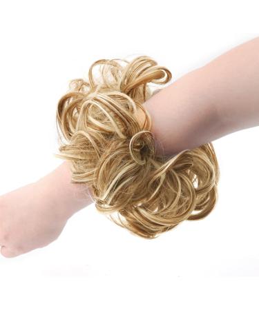 Vlasy Messy Bun Hair Piece Curly Wavy Scrunchies Extension Updo Synthetic Chignon F27/613# 60g - Buy Online on GoSupps.com