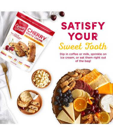 Cooper Street All-Natural Dairy & Peanut Free Biscotti Cookies - White Chunk Michigan Cherry 5oz (Pack of 6) - Buy Online on GoSupps.com