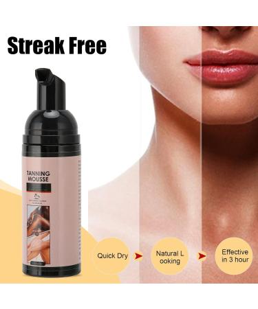 Dark Self Tanning Foam Tanning Mousse Summer Body Face Sunless 60ML Self Tanner Foam Moisturizing Skin Firming Face Tanning Balm for Women - Buy Online on GoSupps.com