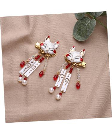 WATIIFUFU 1 Pair Fox Tassel Clip Chinese Tassel Hair Clips Tassel Animal Hair Clip Dangle Tassel Hair Clip Tassel Barrette Chinese Tassel Hairpin Tassel Hairpin Tassel Drop Barrette - Buy Online on GoSupps.com