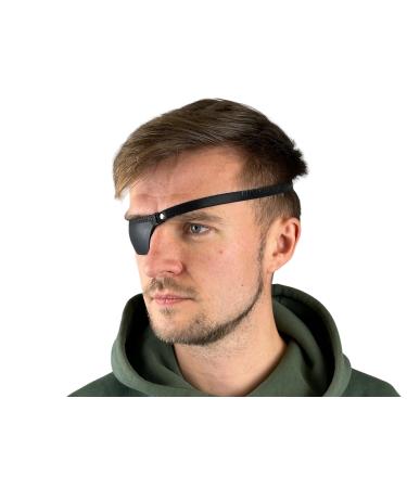 Buy Black Leather Eye Patch | Slim Eye Patch for Men & Women | Comfortable Right Eye Patch - International Shipping - Buy Online on GoSupps.com