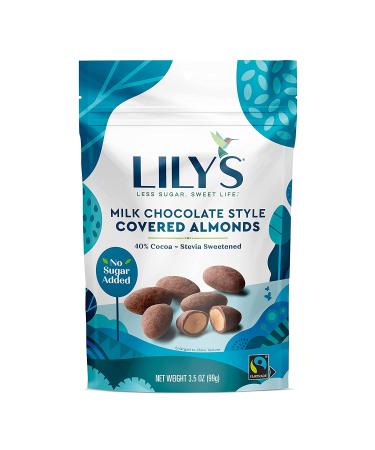 Lily's Sweets Milk Chocolate Almonds | Stevia Sweetened | Low-Carb Keto-Friendly | Fair Trade | Gluten-Free & Non-GMO | 10.5 Ounce Pack of 3 - Buy Online on GoSupps.com