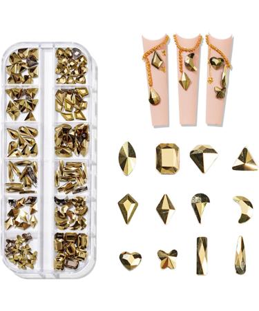 MAEXUS Nail Art Rhinestones Set with Tweezers and Drill Pen - Golden | DIY and Professional Nail Craft and Makeup - Buy Online on GoSupps.com