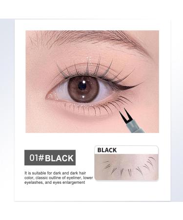 Lower Lash Eyeliner | Waterproof Smudge Proof Eyeliner Pencil | Smudge Proof Lashes Pencil Long Lasting Lower Eyelashes Liquid for Women Girls Kagrote Gray-black - Buy Online on GoSupps.com