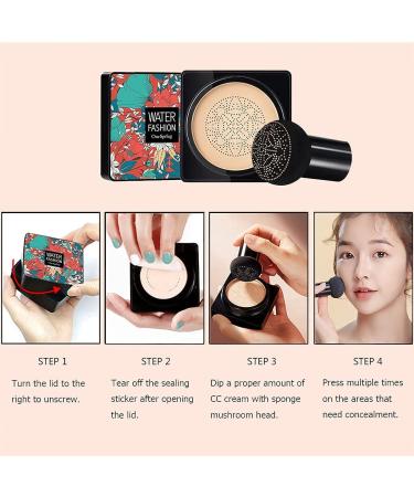 Firstfly Mushroom Air Cushion CC Cream | Moisturizing Concealer Makeup Base | BB Liquid Foundation - Buy Online on GoSupps.com