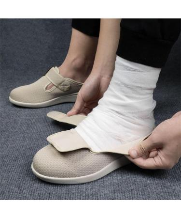 Mens Diabetic Slippers - Adjustable Backless Air Cushion Comfort Sneakers for Swollen Feet | Lightweight Non-Slip Footwear in Light Gray Size 12 - Buy Online on GoSupps.com