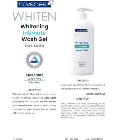 WHITEN WHITENING Intimate Wash Gel-500ml - Buy Online on GoSupps.com