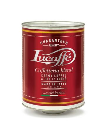 LUCAFF LUCAFFETTERIA Coffee Beans 2 kg Steel Canister Saves Aroma Arabica Gourmet Coffee Beans Fruity Taste Medium Roasting Intense Aroma Ideal for Bars and cafes
