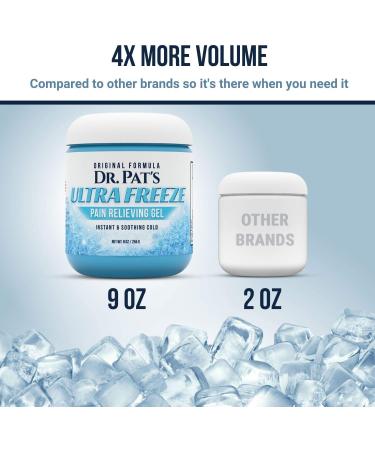Dr Pat's Ultra Freeze Pain Relief Cream - Effective Muscle Rub Gel for Arthritis Neuropathy & Joint Pain - Cooling Analgesic for Back Shoulders & Knees - Buy Online on GoSupps.com
