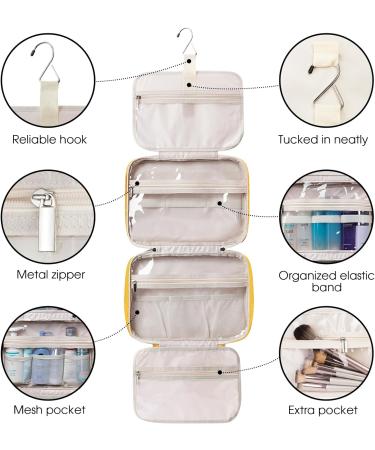 Narwey Hanging Travel Toiletry Bag for Women - Orange (Large) | Cosmetics Makeup Organizer for Travel Size Accessories - Buy Online on GoSupps.com