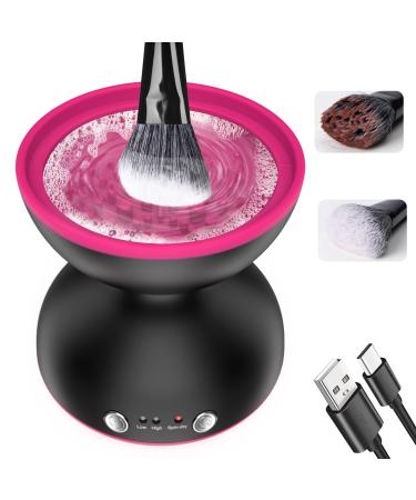 Makeup Brush Cleaner Dryer  Mamgoak Electric Makeup Brush Cleaner with Cleaning Solution Included Fit for All Size Brushes Portable Automatic USB Cosmetic Brush Cleaner Tools