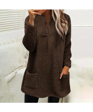 AMhomely Women's Plus Size Double Fleece Hoodie - Cozy V Neck Pullover With Pocket, Soft Winter Lounge Top - Buy Online on GoSupps.com