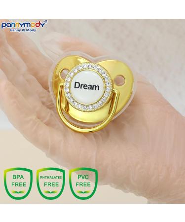 Personalized Baby Pacifiers & Clips Set 4 Pack with Names | Perfect Gift for Newborn Boys & Girls | Glittering Accessories (0-6 Months) - Ship Worldwide - Buy Online on GoSupps.com