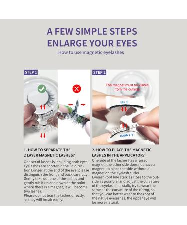 False Eyelashes Magnetic Natural Lashes Kit With Applicator | Easy To Apply Lightweight Reusable No Glue Needed Lashes For All-Day Comfort - Buy Online on GoSupps.com