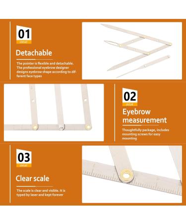 R gle Sourcils en Acier Inoxydable Coulissante Positionnement 3 Points Outil de Mesure Pr cise pour Microblading R gle de Mesure Bas e Nombre D'or pour Maquillage Argent - Buy Online on GoSupps.com