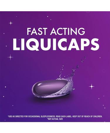 Vicks ZzzQuil Nighttime Sleep Aid LiquiCaps - 25mg Diphenhydramine HCl Non-Habit Forming Fall Asleep Fast - 24 Count - Buy Online on GoSupps.com
