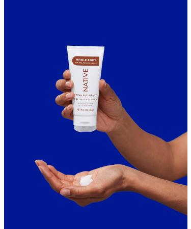 Native Whole Body Deodorant Cream Contains Naturally Derived Ingredients Deodorant for Women & Men | 72 Hour Odor Protection Aluminum Free with Coconut Oil and Shea Butter | Coconut & Vanilla - Buy Online on GoSupps.com