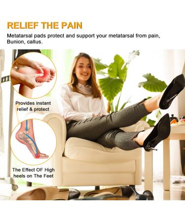High Heel Inserts Cushion Pads - 2 Pairs for Men & Women | Stop Feet from Sliding Forward, Relieve Ball of Foot Pain | Reusable Metatarsal Pads - Clear - Buy Online on GoSupps.com