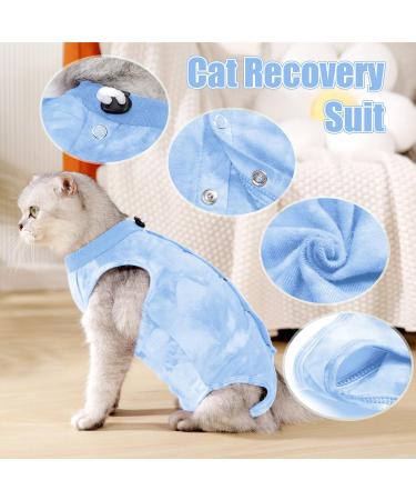 Lianzimau Katzenbody: Medical Cat Suit for Post-Operation Recovery | Anti-Losing Light Blue Clothing for Cats - Buy Online on GoSupps.com