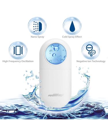 Wiltop Portable Face Steamer | Moisturizing Mist Sprayer for Skin Care | Deep Cleanse Makeup & Eyelashes | White - Buy Online on GoSupps.com