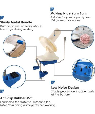 Hand Operated Yarn Winder for Crocheting - Simple Installation - Wool Collection Helper - Buy Online on GoSupps.com