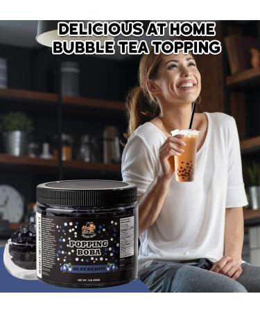 Popping Boba Pearls | 1LB (454g) | Bursting Tea Balls for Drinks Desserts Smoothies and Snack Toppings | Bubble Tea Tapioca Pearls Mix Kit (Blueberry) - Buy Online on GoSupps.com