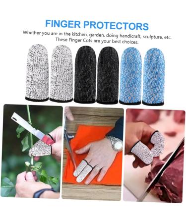 6 Pair Reusable Finger Cots - Protective Sewing Finger Sleeves for Men & Women - High Strength Polyethylene Thumb Covers - Buy Online on GoSupps.com