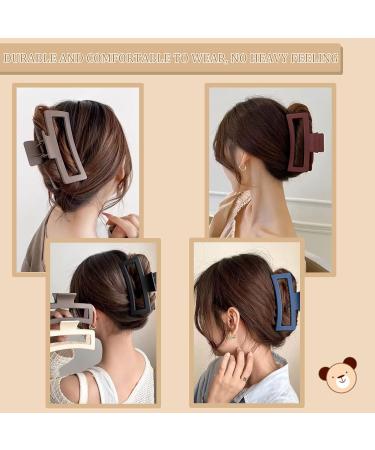 12 Pack Extra Large Hair Claw Clips for Thick Hair - Matte Color Big Jaw Clips for Long Curly Straight Hair - Non-slip Strong Hold Hair Clamps - Buy Online on GoSupps.com