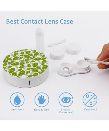 Broccoli Pattern Contact Lens Case - Portable Travel Lens Box with Mirror for International Shipping - Buy Online on GoSupps.com