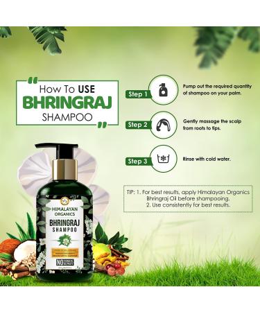 Himalayan Organics Bhringraj Ayurvedic Therapeutic Shampoo - Hair Regrowth & Fall Control - 200ml - Buy Online on GoSupps.com