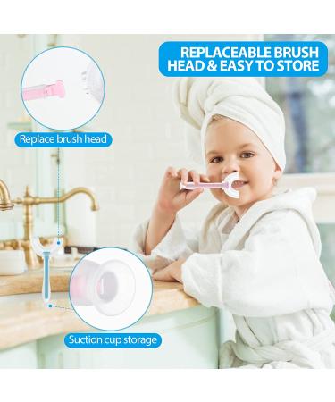 Kids' U-Shaped Training Toothbrush Set | Food Grade Silicone Brush Head | 360 Oral Cleaning Design | Ages 6-12 | 4-Piece Set - Buy Online on GoSupps.com