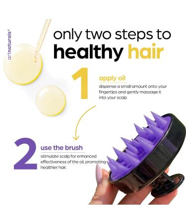 Artnaturals Organic Castor Hair Growth Oil + Scalp Massager Set - Rosemary - 4 Fl Oz. - Buy Online on GoSupps.com