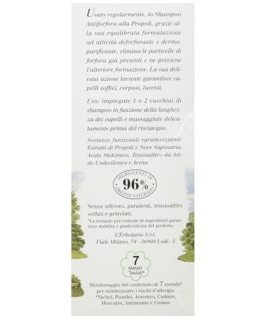 L'Erbolario Anti-Dandruff Shampoo with Propolis for Oily & Dry Dandruff - 200ml | Best eCommerce Deals - Buy Online on GoSupps.com
