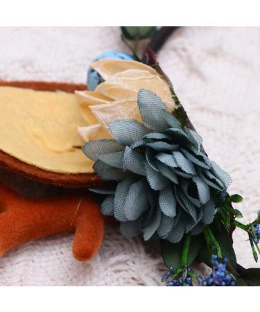 Lurrose Antler Headband Christmas Deer Flower Headband Berry Reindeer Hair Accessories for Party Festival (Blue) - Buy Online on GoSupps.com