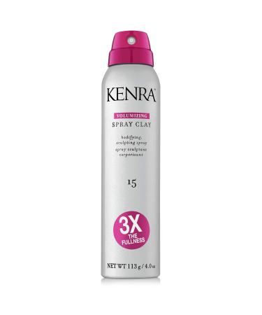 Kenra Volumizing Spray Clay 15 | Bodifying  Fullness Spray | 3X The Fullness | Medium Hold | Provides Texture & Volume With A Long-Lasting Finish | All Hair Types 4 Ounce (Pack of 1)