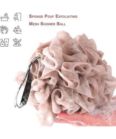 Soft Bath Sponge Shower Puff | Exfoliating Loofah Pouf | Mesh Scrunchies for Adults - A02 - Buy Online on GoSupps.com